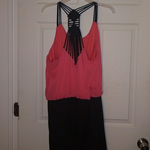 COPY - DEB MINI DRESS CORAL/BLACK SIZE XL - Picture 2 of 5